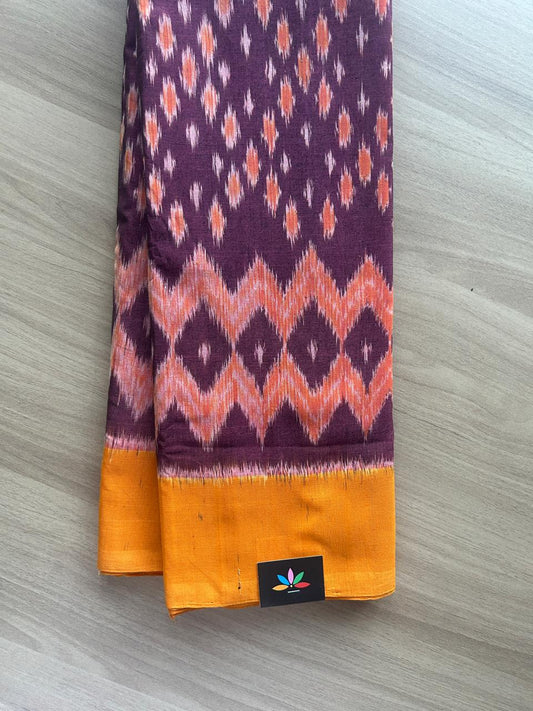 Handwoven Pochampally Ikkat Cotton Saree -23301