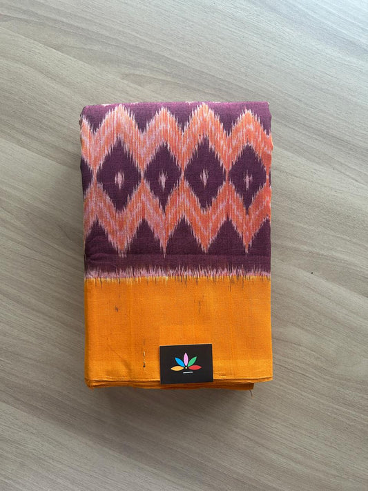 Handwoven Pochampally Ikkat Cotton Saree -23301