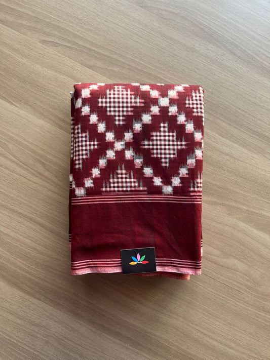 Handloom Double Ikkat Cotton Saree -23311