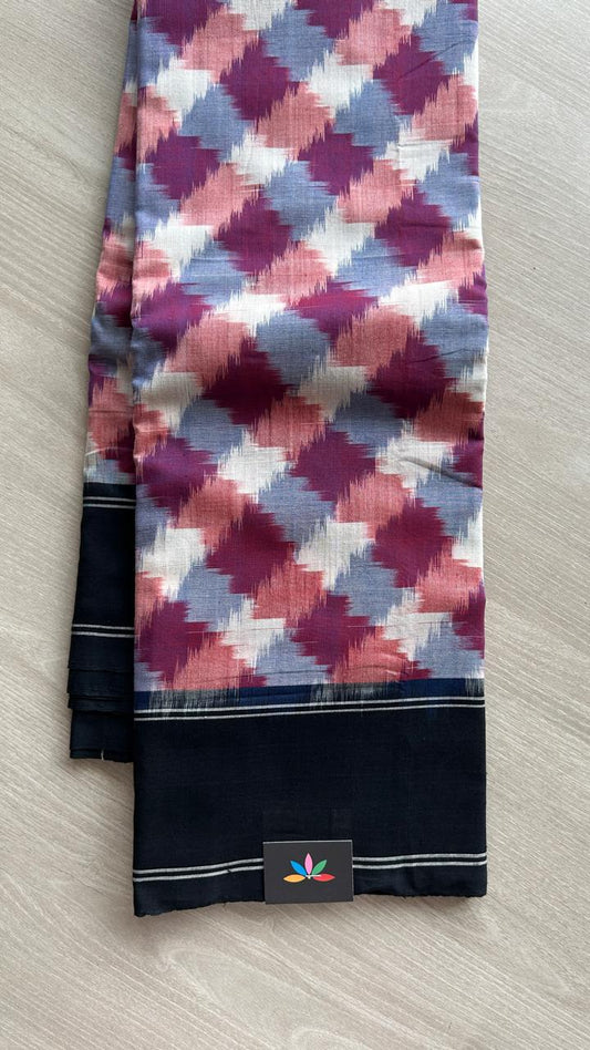 Handwoven Pochampally Ikkat Cotton Saree -25118