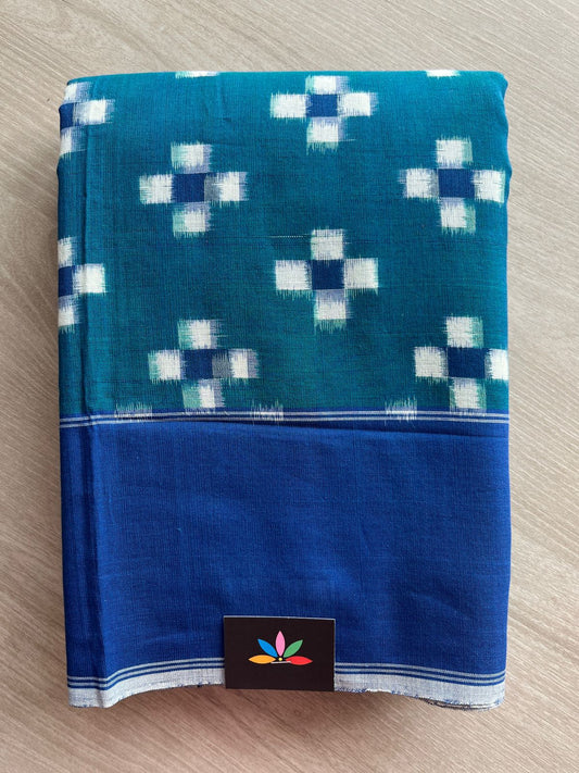Handwoven Double Ikkat Cotton Saree -27650