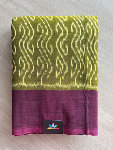 Handwoven Pochampally Ikkat Cotton Saree -27645