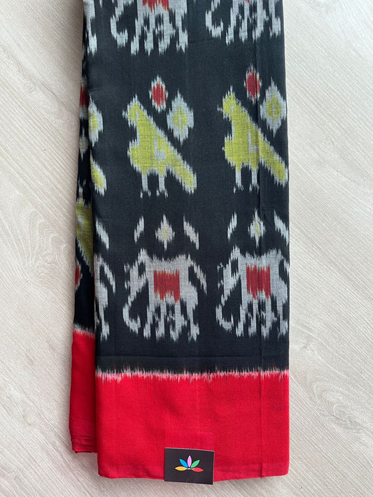 Handwoven Pochampally Ikkat Cotton Saree -27648