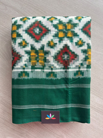 Handwoven Telia Rumal ikkat Cotton Saree - 27651