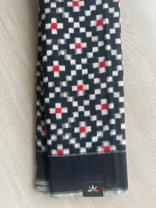 Handloom Double Ikkat Cotton Saree -28708