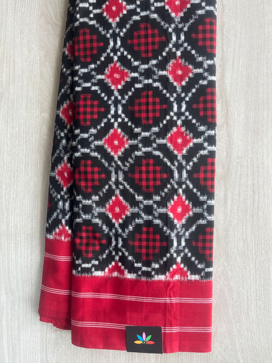 Handloom Telia Rumal ikkat Cotton Saree - 29238