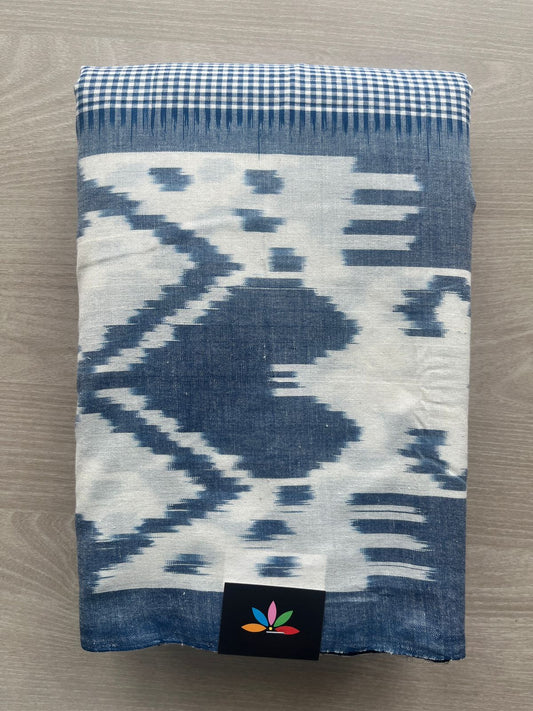 Handloom Double Ikkat Cotton Saree - 29240