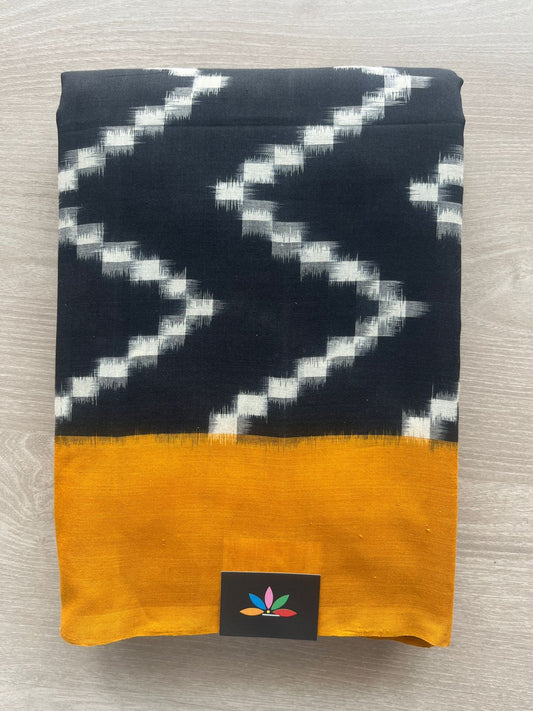 Handloom Double Ikkat Cotton Saree - 29241