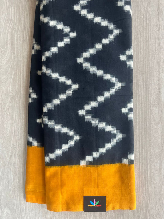 Handloom Double Ikkat Cotton Saree - 29241