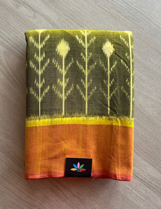 Handloom Pochampally Ikkat Cotton Saree - 29252