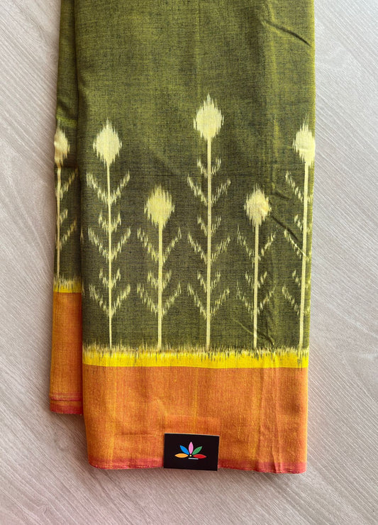 Handloom Pochampally Ikkat Cotton Saree - 29252