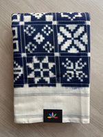 12 Motif Handwoven Telia Rumal ikkat Cotton Saree - 31767