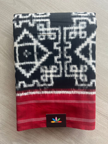Handloom Telia Rumal ikkat Cotton Saree - 32228