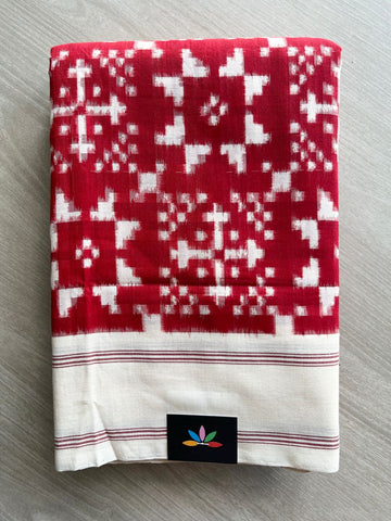 Handloom Telia Rumal ikkat Cotton Saree - 32241_32242