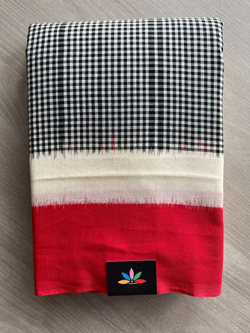 Handloom Pochampally Ikkat Cotton Saree - 32252