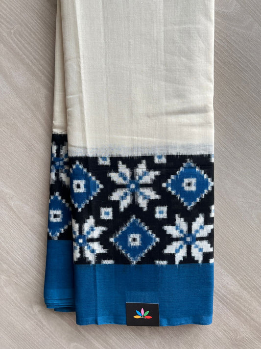 Handloom Pochampally Ikkat Cotton Saree - 32263