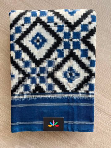 Handwoven Telia Rumal Ikkat Cotton Saree - 33472