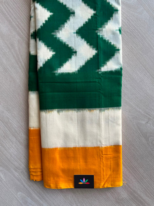 Handwoven Pochampally Ikkat Cotton Saree - 33476