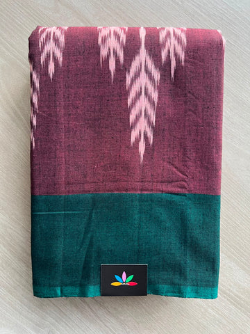 Handwoven Pochampally Ikkat Cotton Saree - 33485