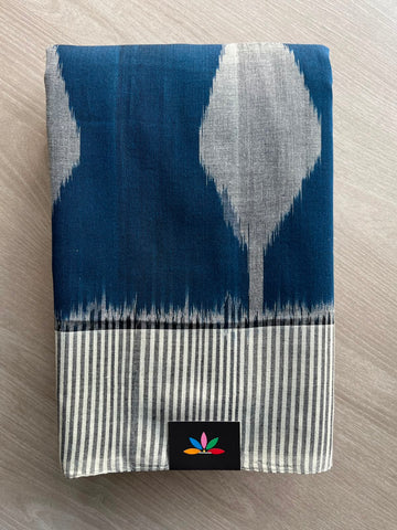 Handwoven Pochampally Ikkat Cotton Saree - 33496