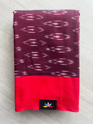 Pochampally Ikkat Blended Cotton Saree (Without Blouse) - 35054