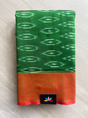 Pochampally Ikkat Blended Cotton Saree (Without Blouse) - 35056