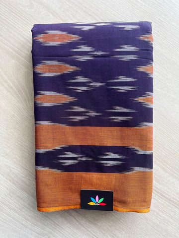 Pochampally Ikkat Blended Cotton Saree (Without Blouse) - 35057