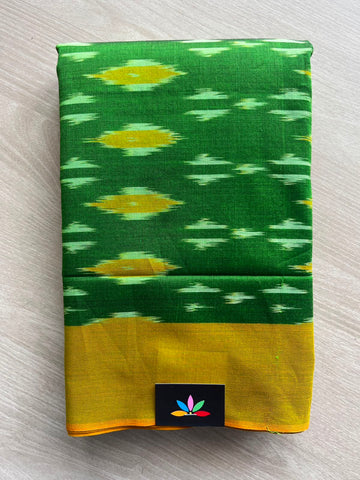 Pochampally Ikkat Blended Cotton Saree (Without Blouse) - 35058