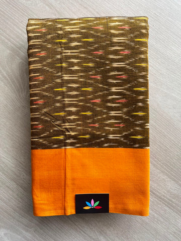 Pochampally Ikkat Blended Cotton Saree (Without Blouse) - 35060