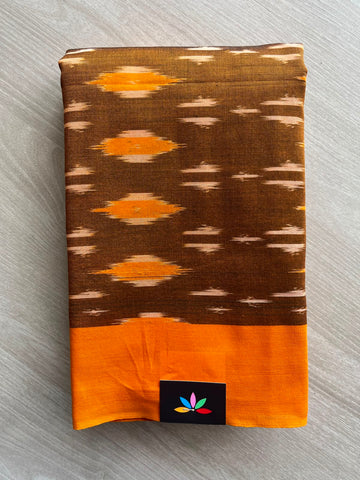 Pochampally Ikkat Blended Cotton Saree (Without Blouse) - 35061