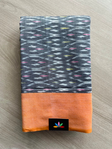 Pochampally Ikkat Blended Cotton Saree (Without Blouse)- 35063
