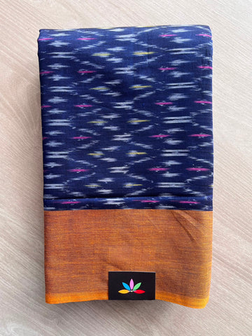 Pochampally Ikkat Blended Cotton Saree (Without Blouse) - 35065