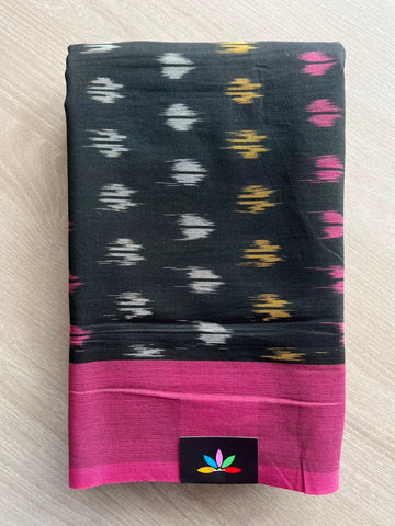 Pochampally Ikkat Blended Cotton Saree (Without Blouse) - 35066