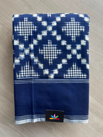 Handwoven Telia Rumal Ikkat Cotton Saree - 35093