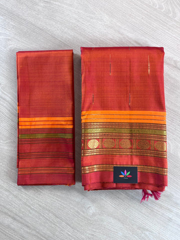 REVIVAL KANCHEEVARAM : Pure 5gm Zari Handloom Traditional Design Weave Kancheevaram Silk Saree -101