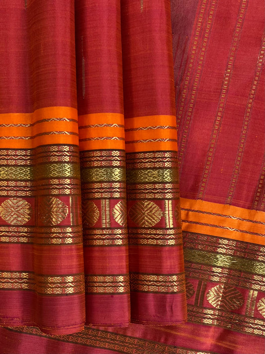 REVIVAL KANCHEEVARAM : Pure 5gm Zari Handloom Traditional Design Weave Kancheevaram Silk Saree -101