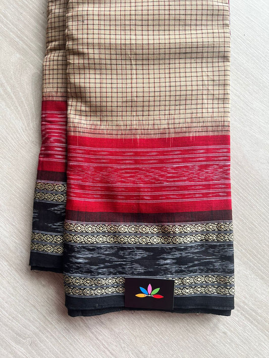 Handloom Sachipar Ikkat Cotton Saree-13117