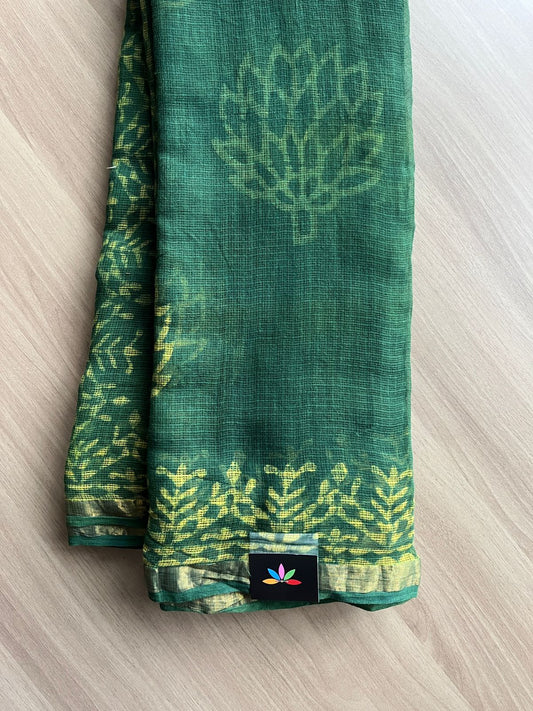 Akola Handblock Printed Kota Doria Saree - 14601