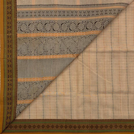 Handwoven Aayiram Butta Kanchi Cotton Saree (Off Cream White) -1733