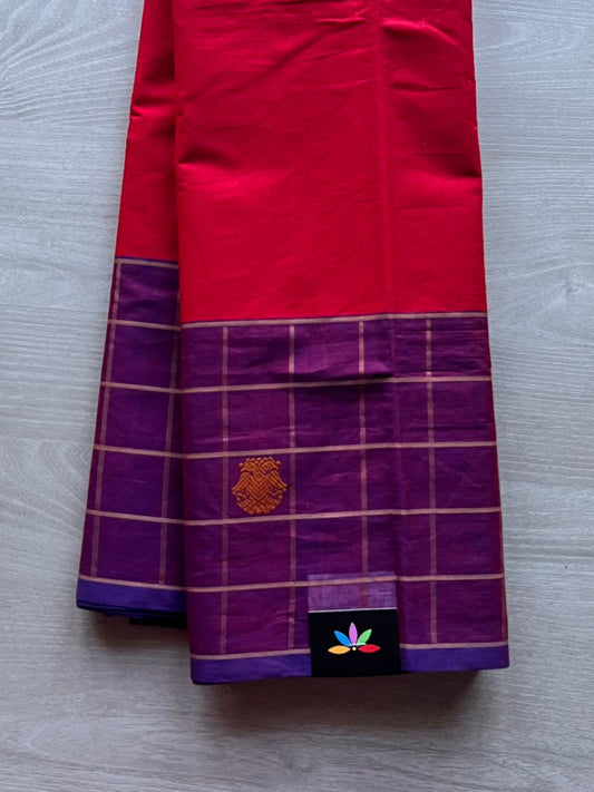 Handwoven Kanchi Cotton Saree -12868