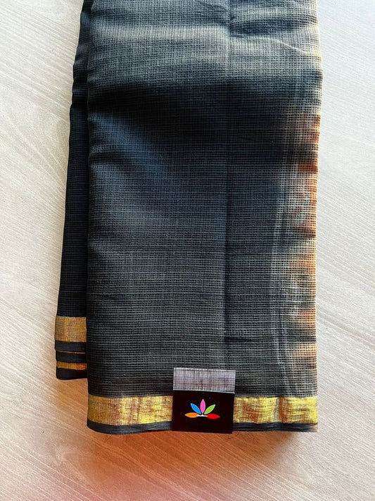 Handblock Printed Kota Doria Saree -11553-11555