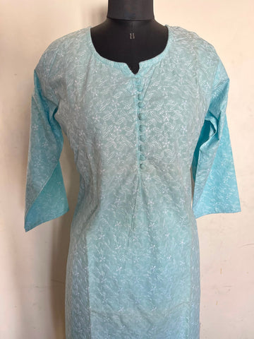 Size –XL-All Over Handembroidered Cotton Kurti -11135