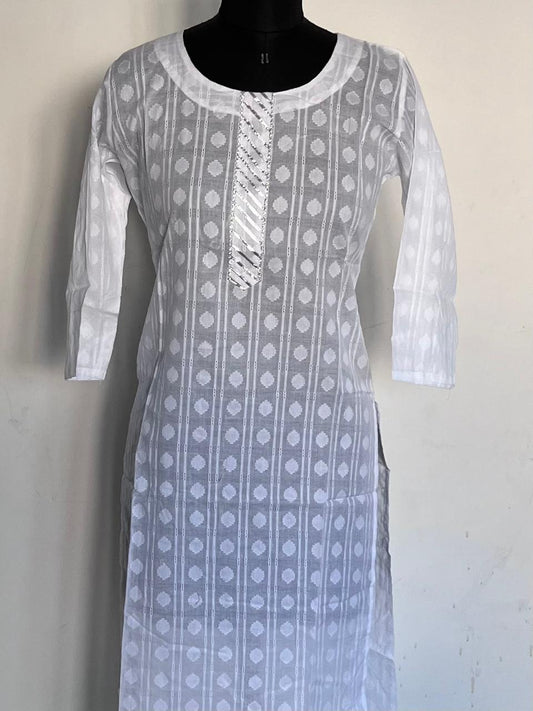 SIZE S- Printed Cotton Kurti-113-114