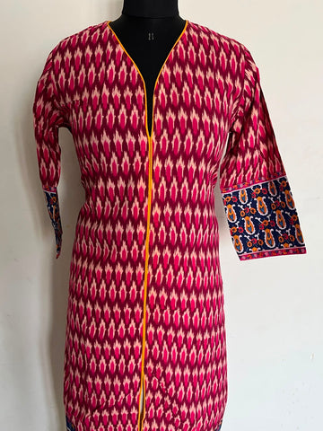 SIZE M - Printed Cotton Kurti-13720