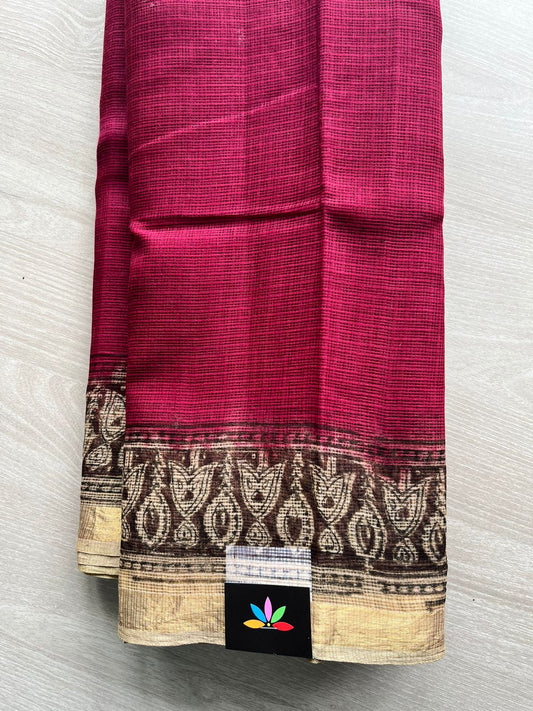 Block Printed Kalamkari Soft Kota Saree -12207,12211