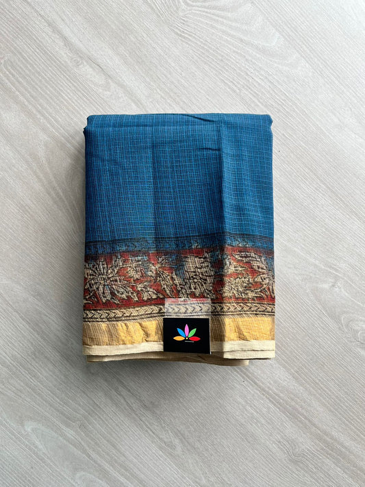 Block Printed Kalamkari Soft Kota Saree -12208