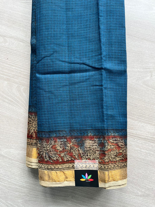 Block Printed Kalamkari Soft Kota Saree -12208