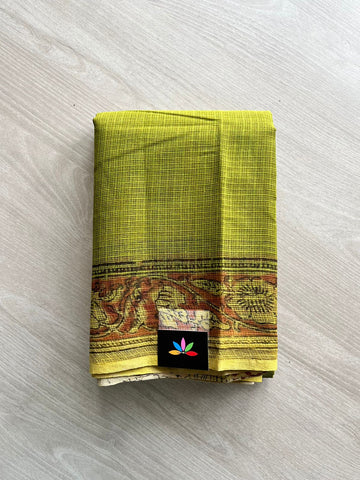 Block Printed Kalamkari Soft Kota Saree -12212