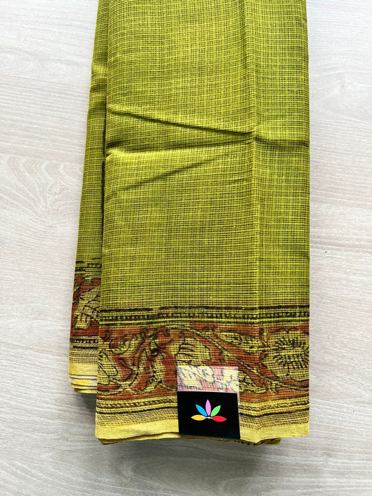 Block Printed Kalamkari Soft Kota Saree -12212