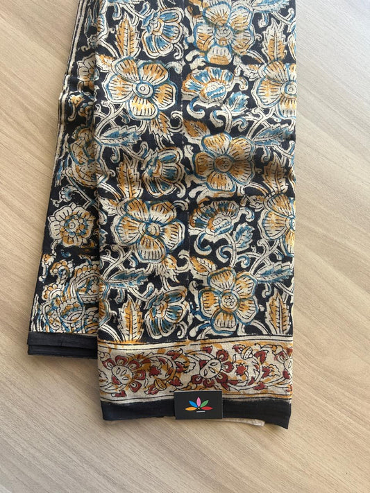 Kalamkari Handblock Printed Mul Cotton Saree -16099